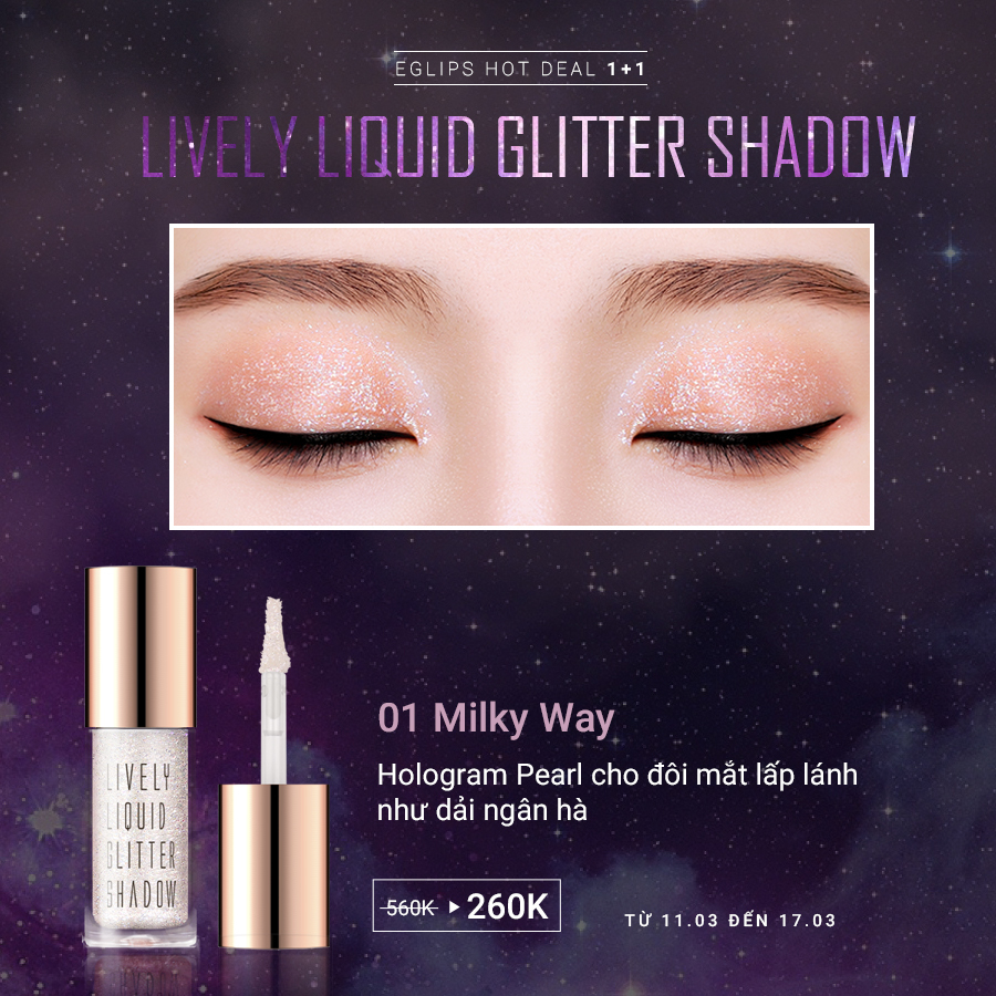 Nhũ mắt gel Eglips Lively Liquid Glitter Shadow 4g