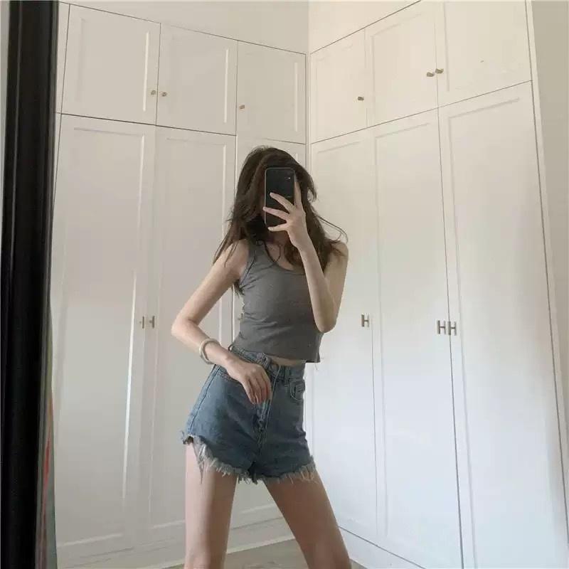 MS485 Áo ba lỗ sát nách thun trơn basic croptop