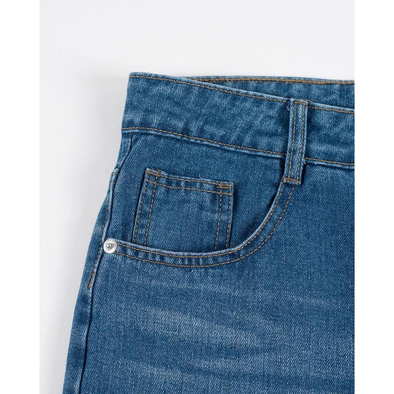 Quần jeans nam dáng suông SSSTUTTER chất liệu denim cao cấp dài đến mắt cá chân grinding jeans