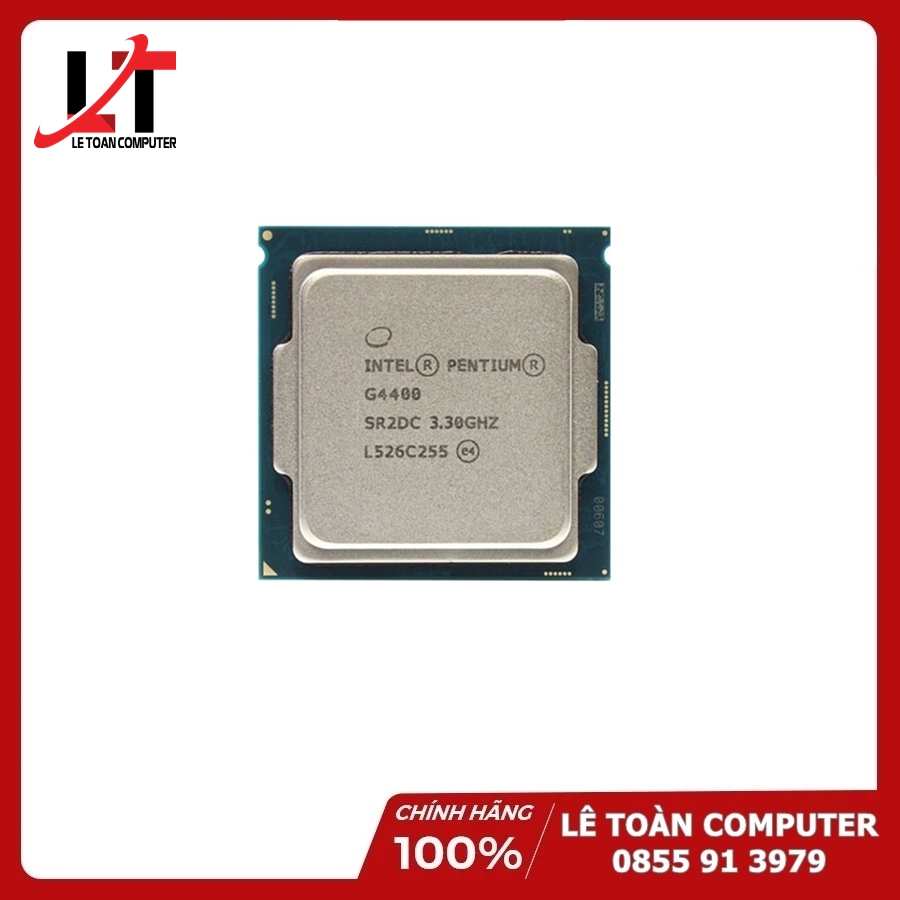 CPU Intel Pentium G4400 (3.30GHz, 3M, 2 Cores 2 Threads) TRAY chưa gồm Fan - Hàng chính hãng