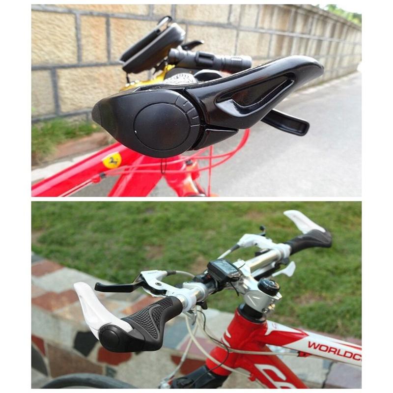 Cycling Mountain Bicycle Bike Grips Black White Handlebar Grips Handle Bar Grip End LOCK-ON Ergonomic Bicycle Accessories