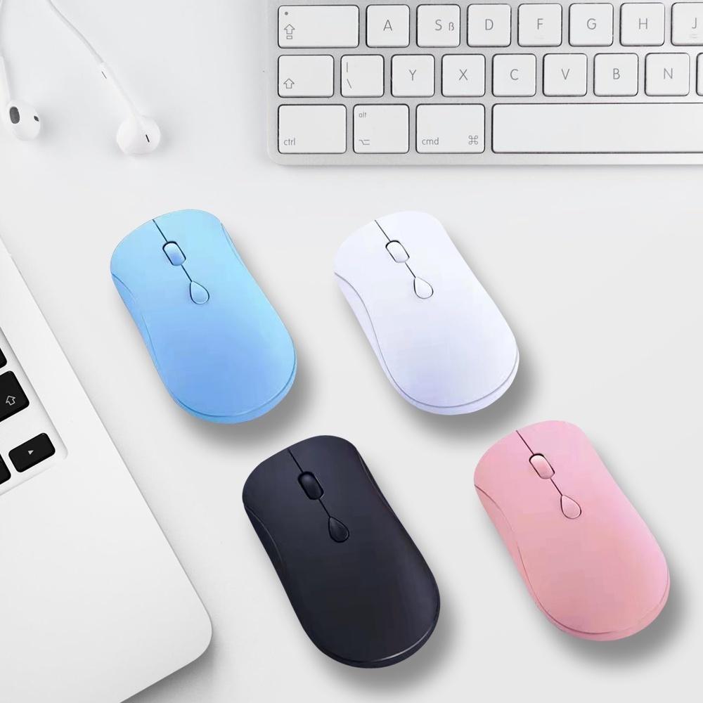 Chuột Không Dây 2.4G Bluetooth 5.2 1600DPI Sạc USB Cho Máy Tính