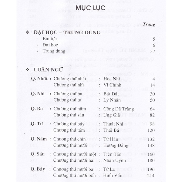 Tứ Thư - Trọn Bộ 4 Tập : Đại Học - Trung Dung - Luận Ngữ - Mạnh Tử ( Bìa Cứng )