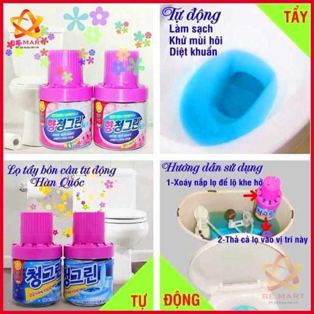 Chai Tẩy Thả Bồn Cầu Hàn Quốc Cao Cấp Siêu Sạch, Hương Ngàn Hoa Chung Blue Joeunmiso 180gr - Vua Gia Dụng