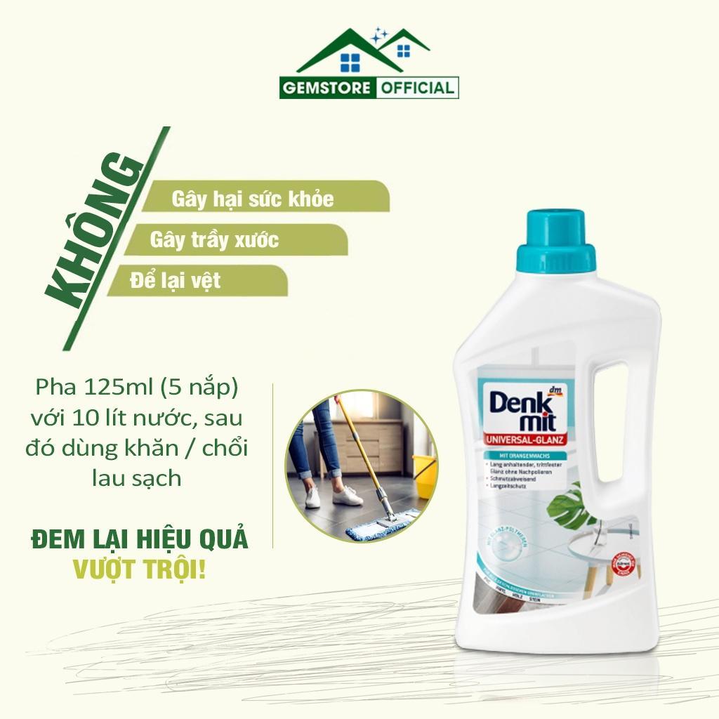 Nước Lau Sàn Đa Năng Denkmit, Dung Dịch Vệ Sinh Sàn Gỗ, Sàn Gạch, Dung Tích 1L, Loại Bỏ 99% Vi Khuẩn, Nhập Đức