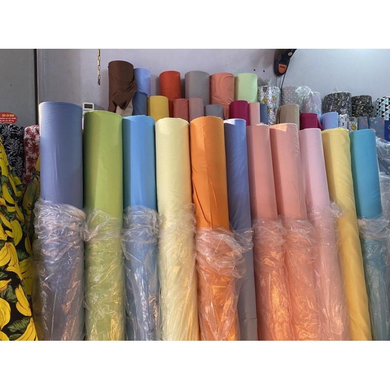 Vải thô lụa trơn may ga gối,váy áo 100% cotton dày dặn và mịn mát (chọn màu ghi chú hoặc nhắn tin