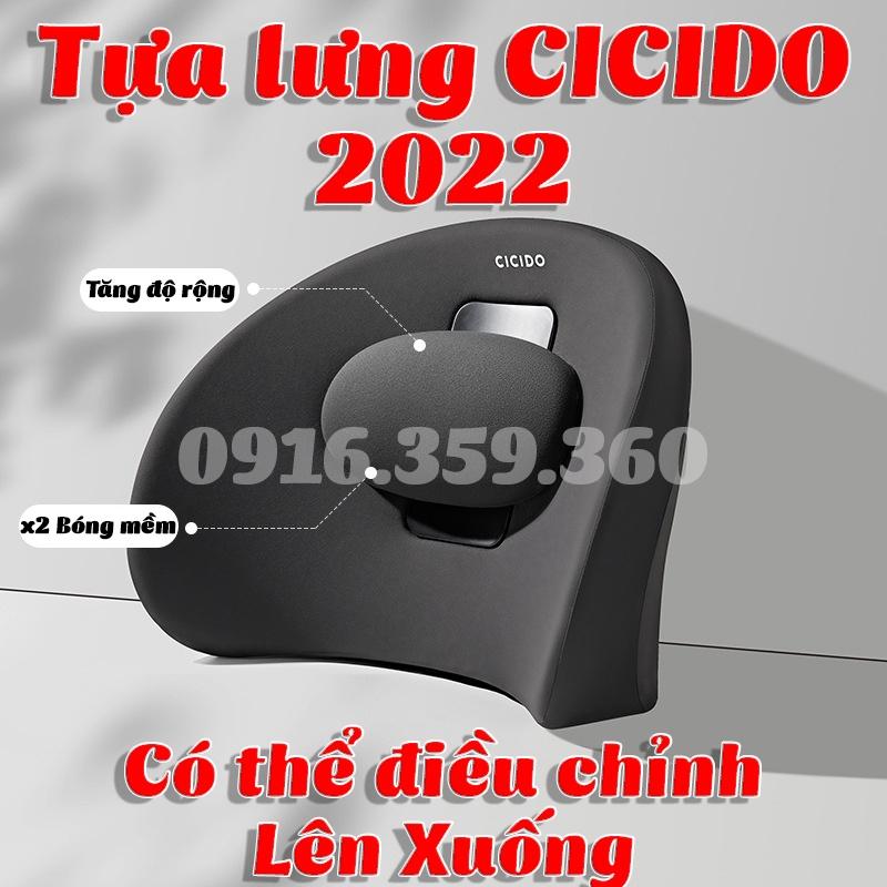 Tựa lưng di chuyển điều chỉnh con lăn cicido dùng cho ô tô văn phòng chống đau mỏi chất liệu cao cấp siêu đàn hồi