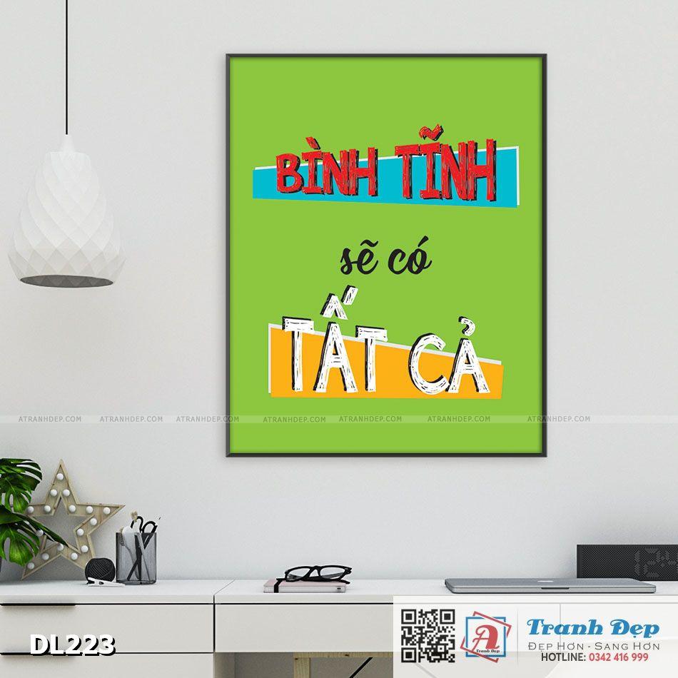 Tranh động lực trang trí phòng làm việc - Bình tĩnh sẽ có tất cả - DL223