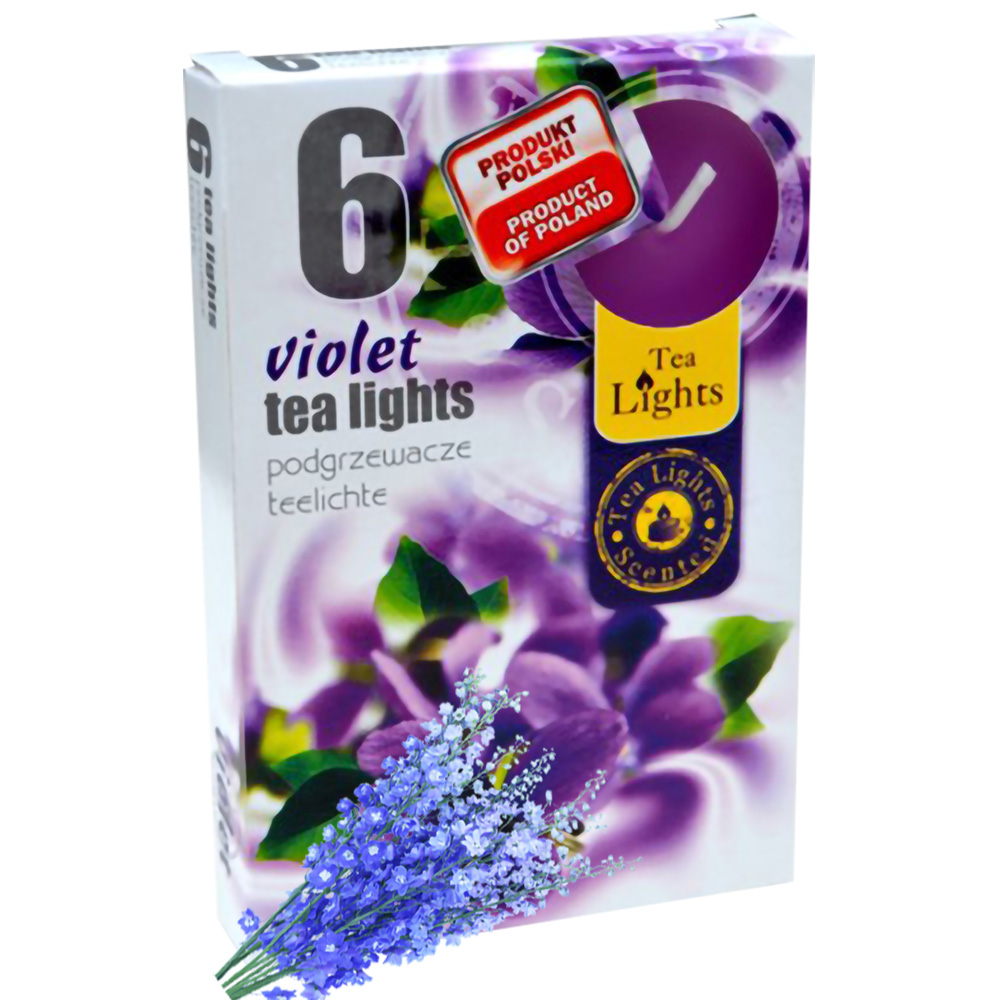 Hộp 6 nến thơm tinh dầu Tealight Admit Violet QT026051 - hoa phi yến