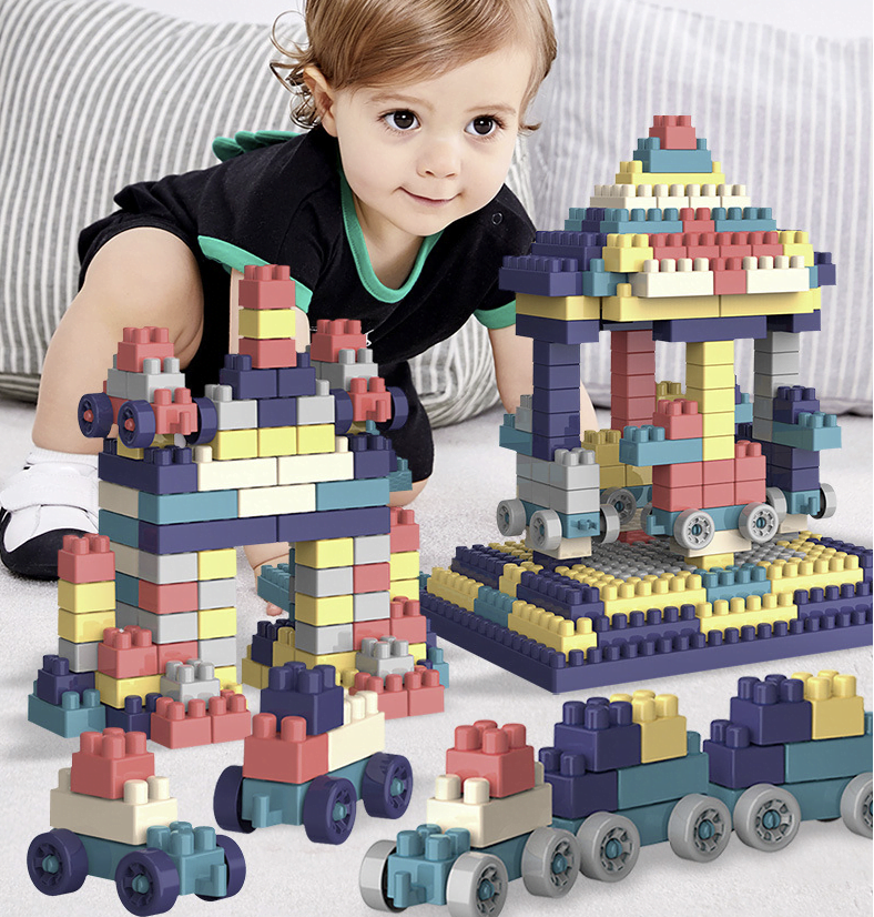 Bộ Đồ Chơi Lắp Ráp 520 Chi Tiết Building Block Hộp Lớn Cho Bé