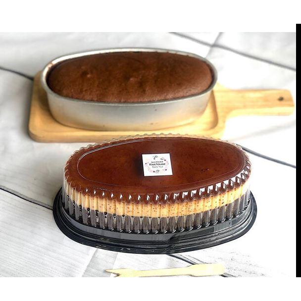 F70 - Sét 50 Hộp oval đế đen F70 đựng Flan chesse, rau câu 3D, bánh mì hoa cúc vừa khuôn D8