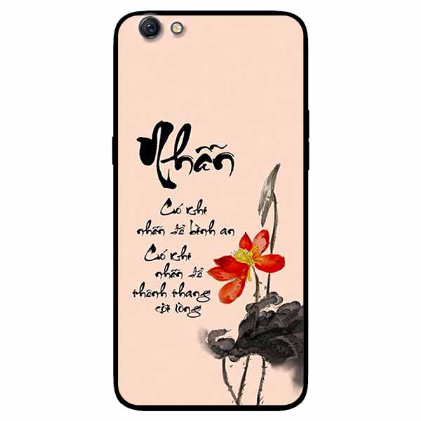 Ốp lưng in cho Oppo F1s/ A59 Mẫu Thư Pháp Nhẫn Nền Hồng