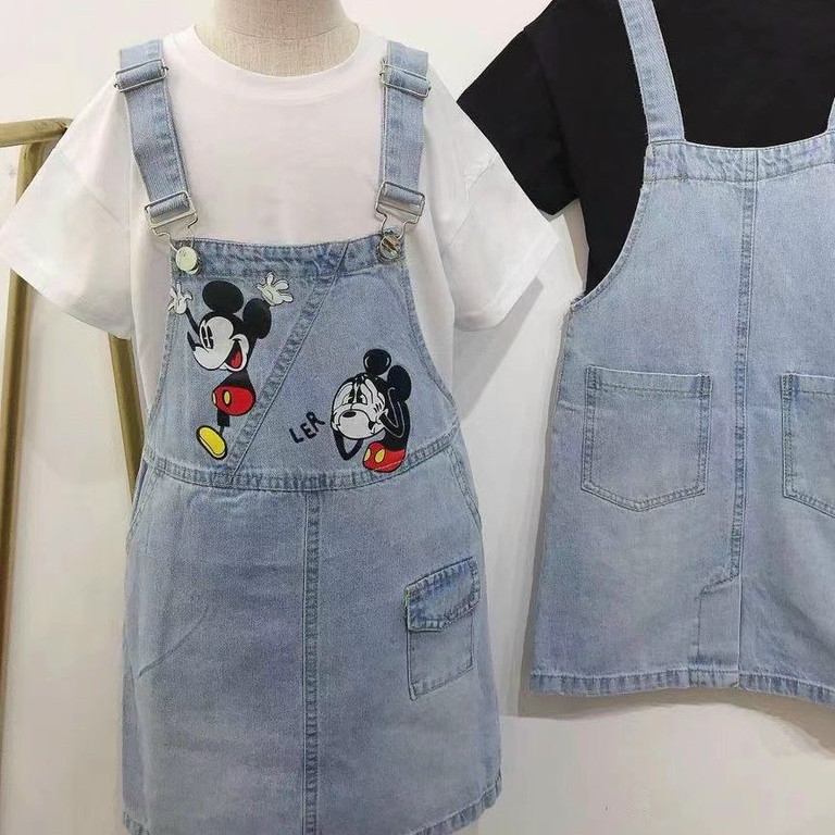 Set yếm váy bò rời Mickey bé gái 6-14 tuổi