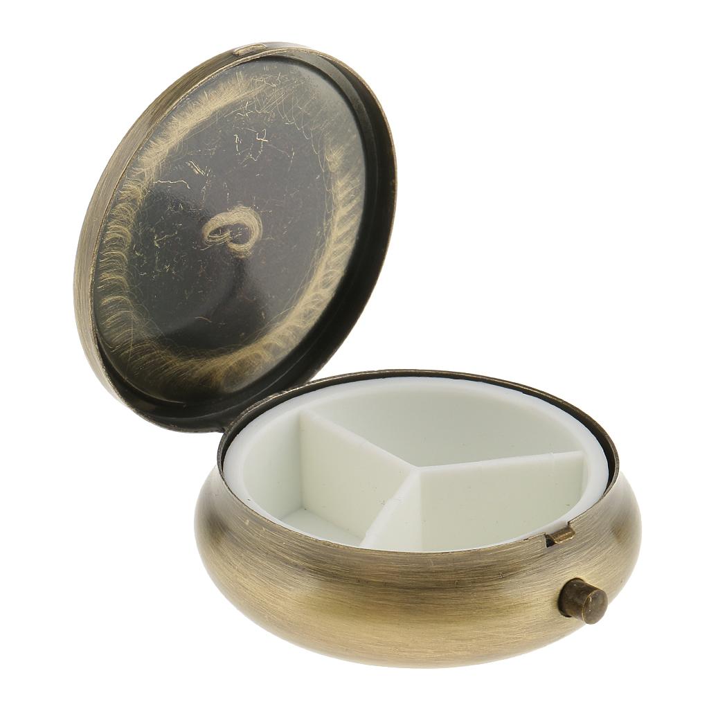 3 Slots Travel Portable Vitamin Organizer Medicine Tablet Box Storage Case Trinket Container