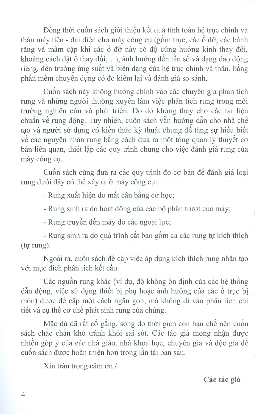 Rung Động Máy, Cụm Trục Chính Máy Công Cụ Và Phương Pháp Đo Kiểm (Sách Chuyên Khảo)