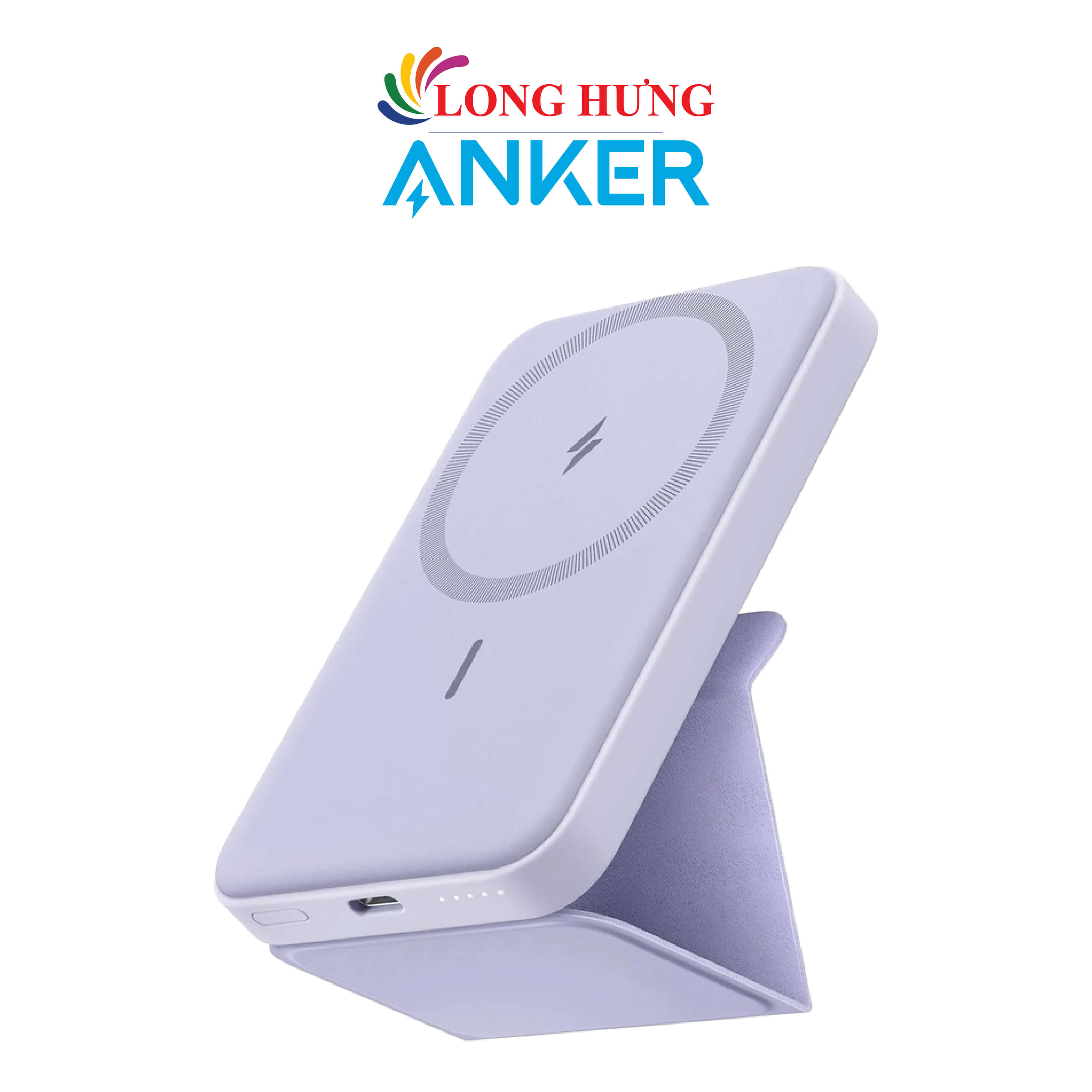 Sạc dự phòng có chân đế từ tính không dây Anker 622 MagGO 5000mAh A1611 - Hàng chính hãng