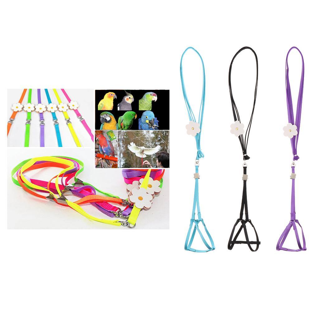 2 Pcs Light Soft Parrot Harness Birds Adjustable Leash Best Care to Pet