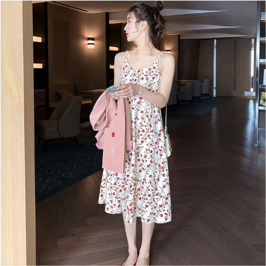 Váy hoa 2 dây nữ thời trang Ohazo! mùa hẹ cực Cute, mềm mại, thoáng mát - Phong cách thời trang phương Tây - AG205