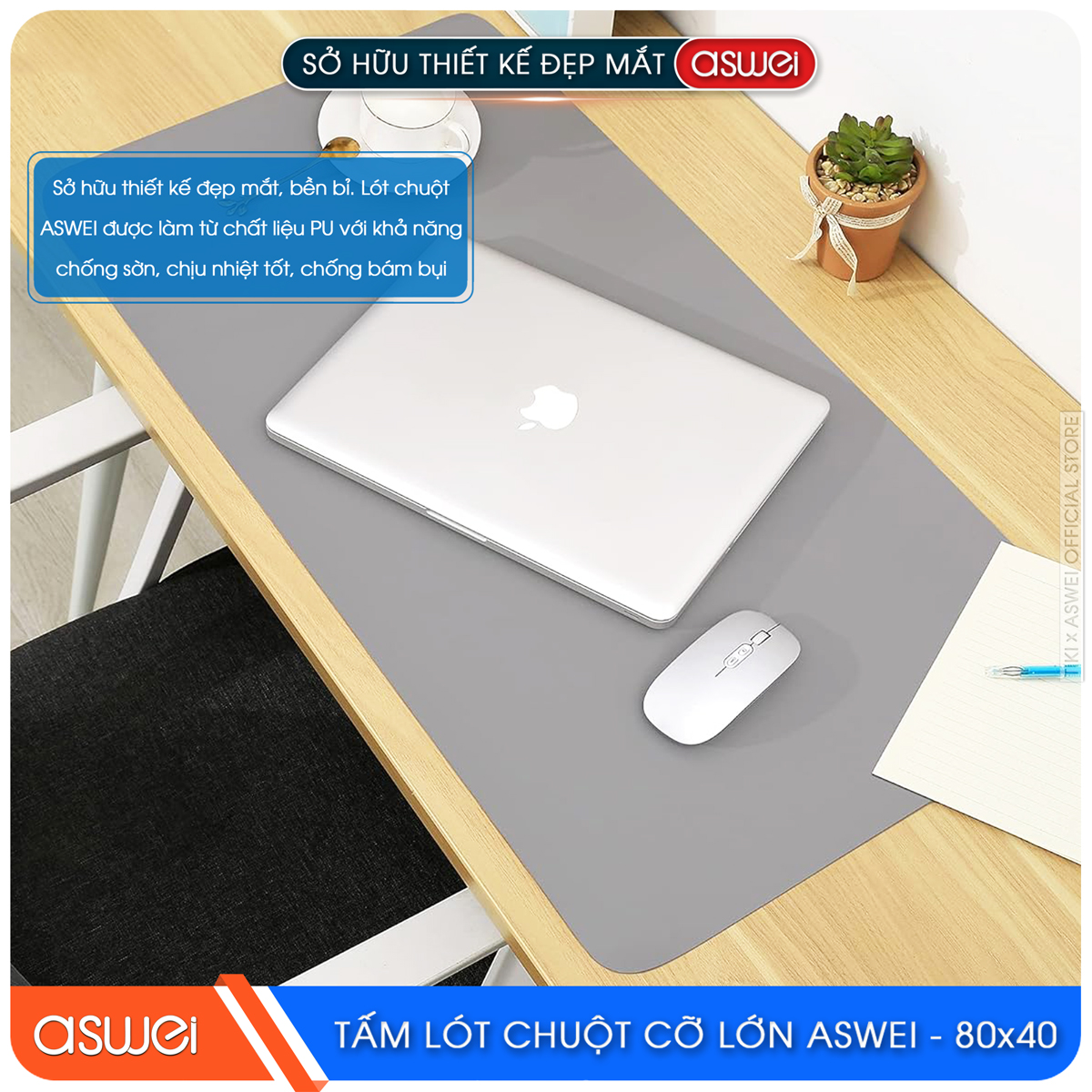 Lót Chuột Gaming ASWEI - Hàng Chính Hãng