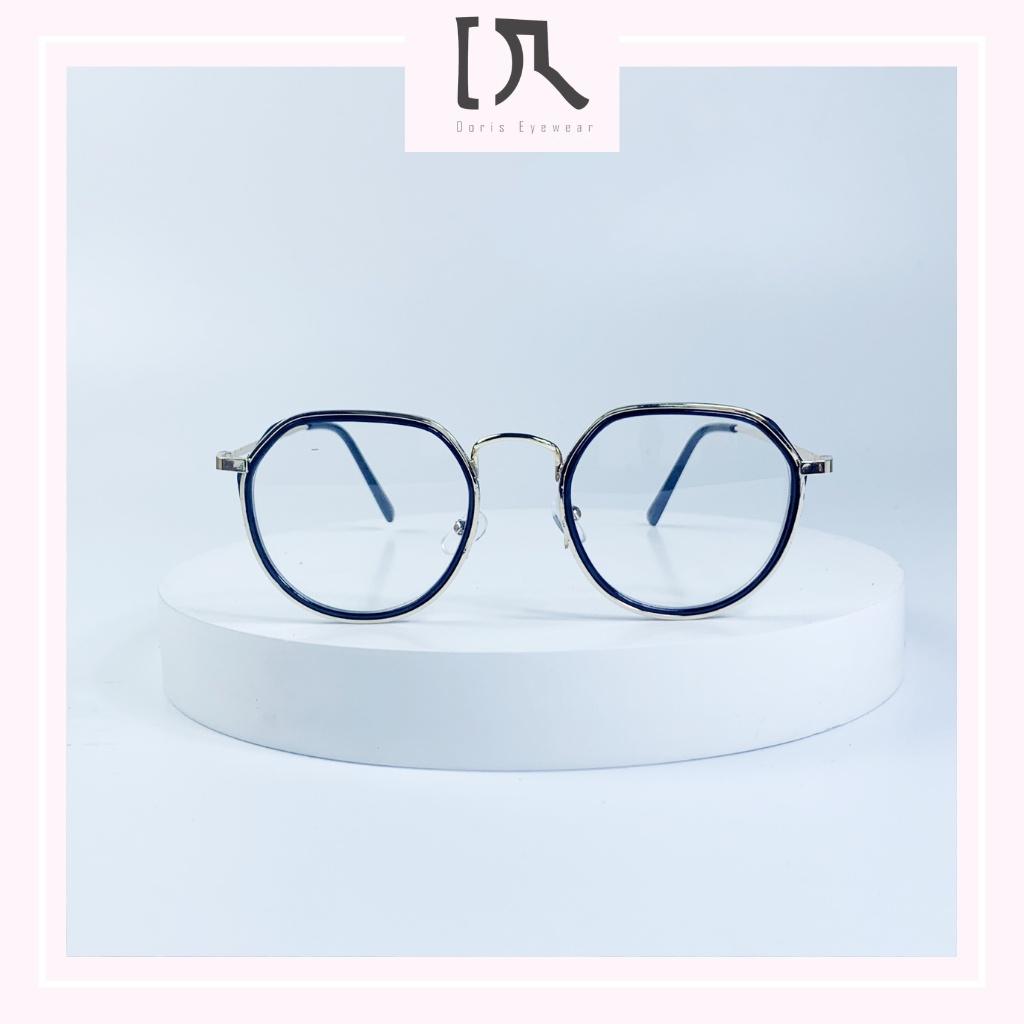 Gọng kính cận tròn to kim loại thời trang dành cho nữ DORISEYEWEAR