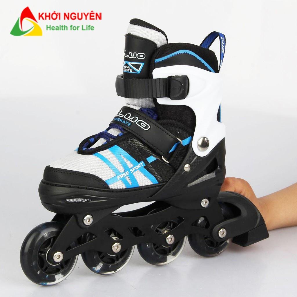 Giày trượt patin trẻ em tặng bảo hộ chính hãng CLUO với bánh cao su sáng led trượt mượt và êm, quà tặng | KHỞI NGUYÊN |