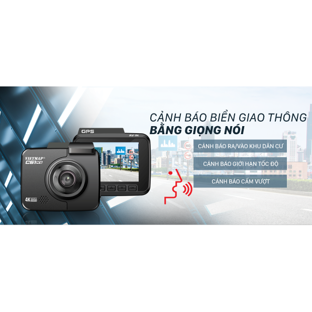 VIETMAP C61 PRO - Camera hành trình 4K Cảnh Báo Giao Thông Giọng Nói - Nâng cấp âm thanh - HÀNG CHÍNH HÃNG