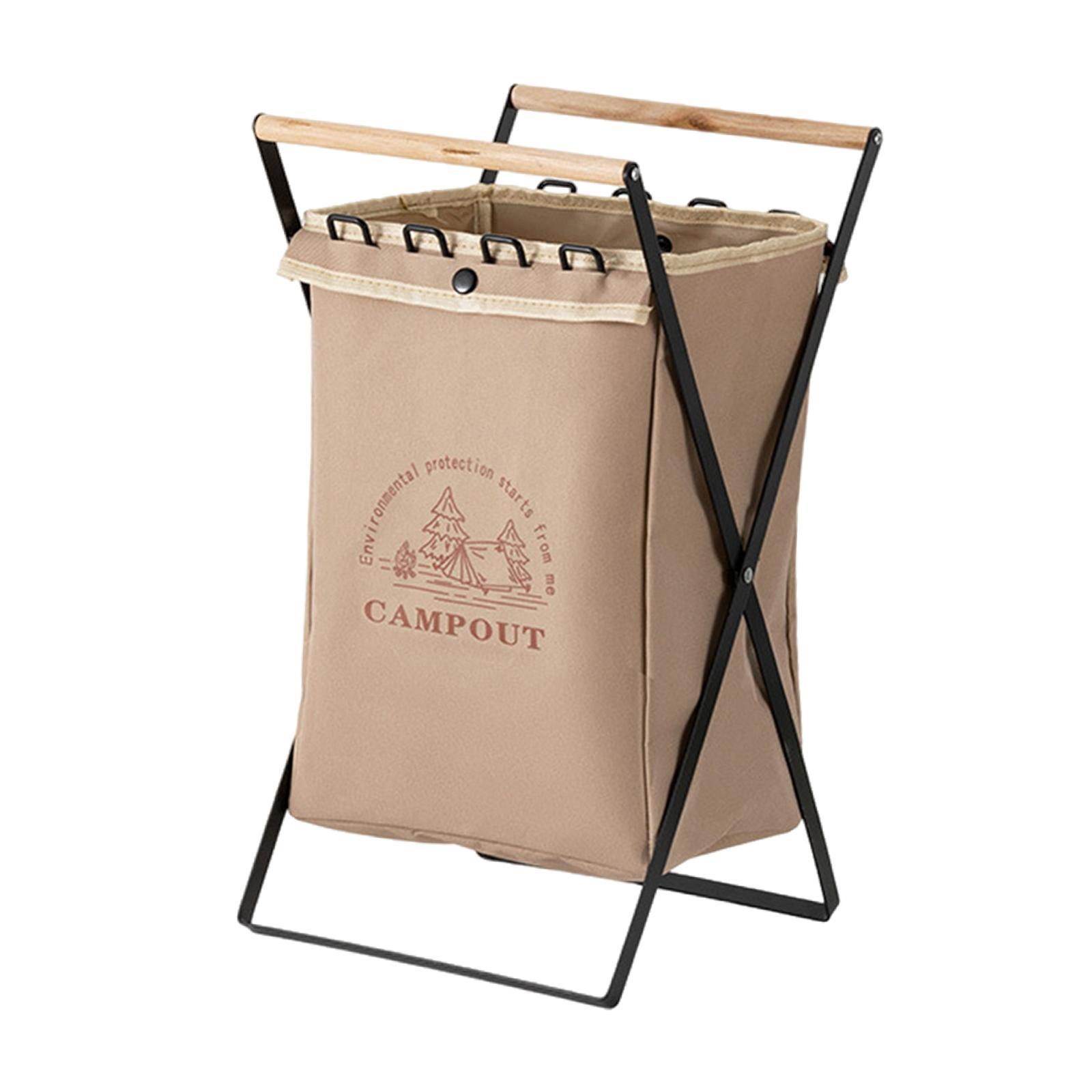 Foldable Trash Bags Holder Stand Frame Portable for Beach Household Barbecue