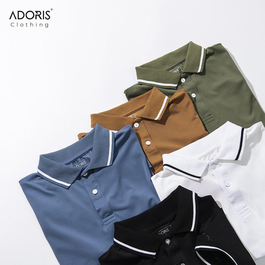 Áo thun nam có cổ tay ngắn, áo POLO nam cổ phối màu đẹp, PREMIUM POLO vải cá sấu Cotton, áo phông nam có cổ ADORIS PL23