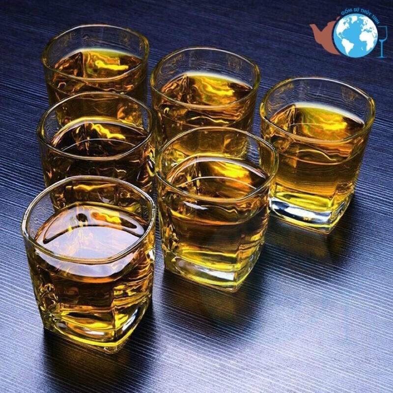 Bộ 6 cốc thủy tinh uống trà, cà phê cao cấp