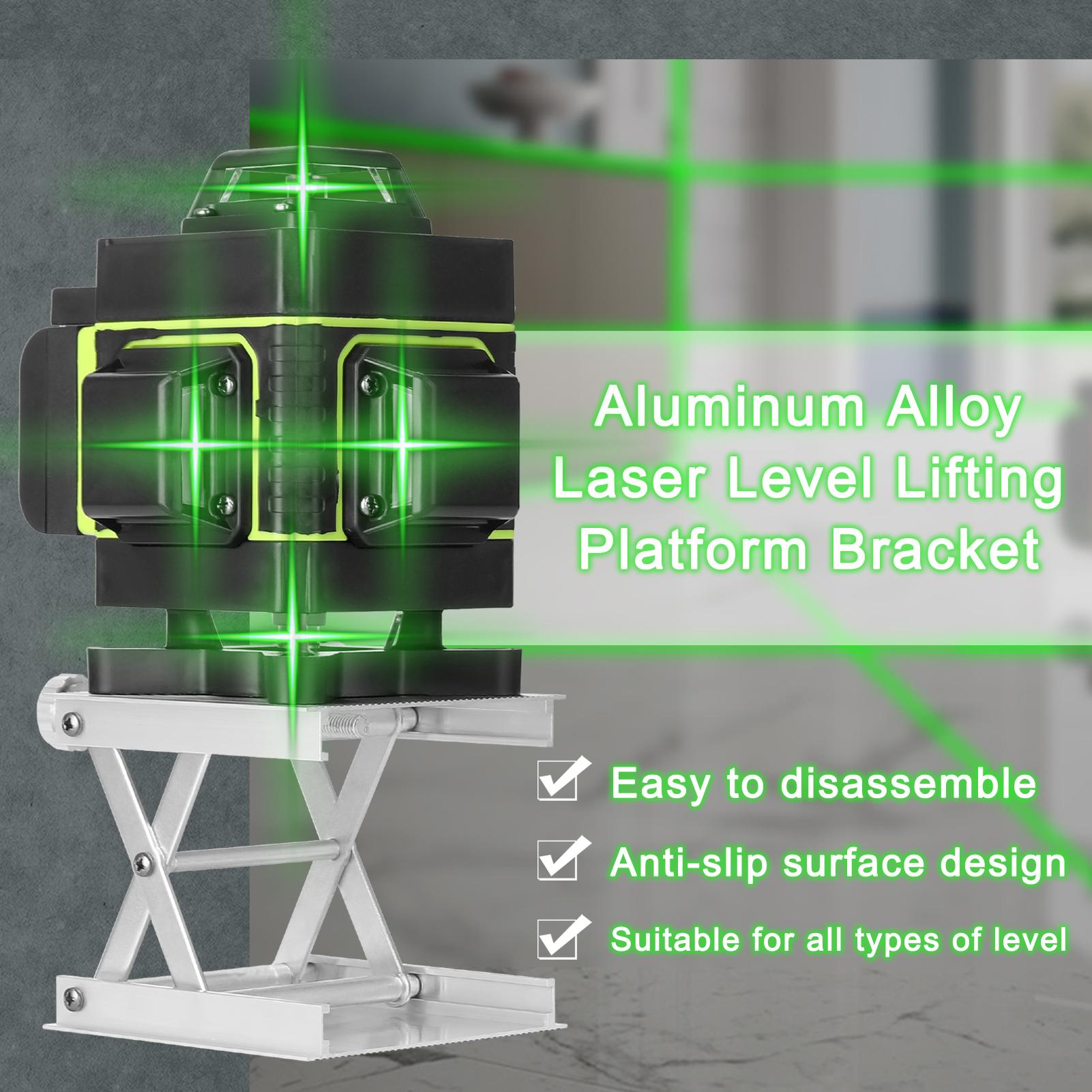360° Rotatable Aluminum Alloy Bracket Base 1/4'' Interface Fine Adjustment Tripod Stand for Laser Level