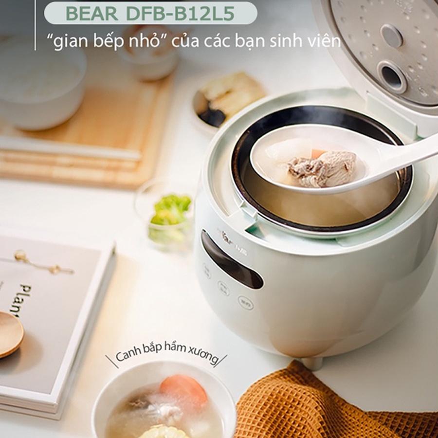 Nồi cơm điện mini đa năng Bear 1.2L (lòng nồi 0.3L) 8 chế độ nấu, Anh Lam Store - Hàng chính hãng