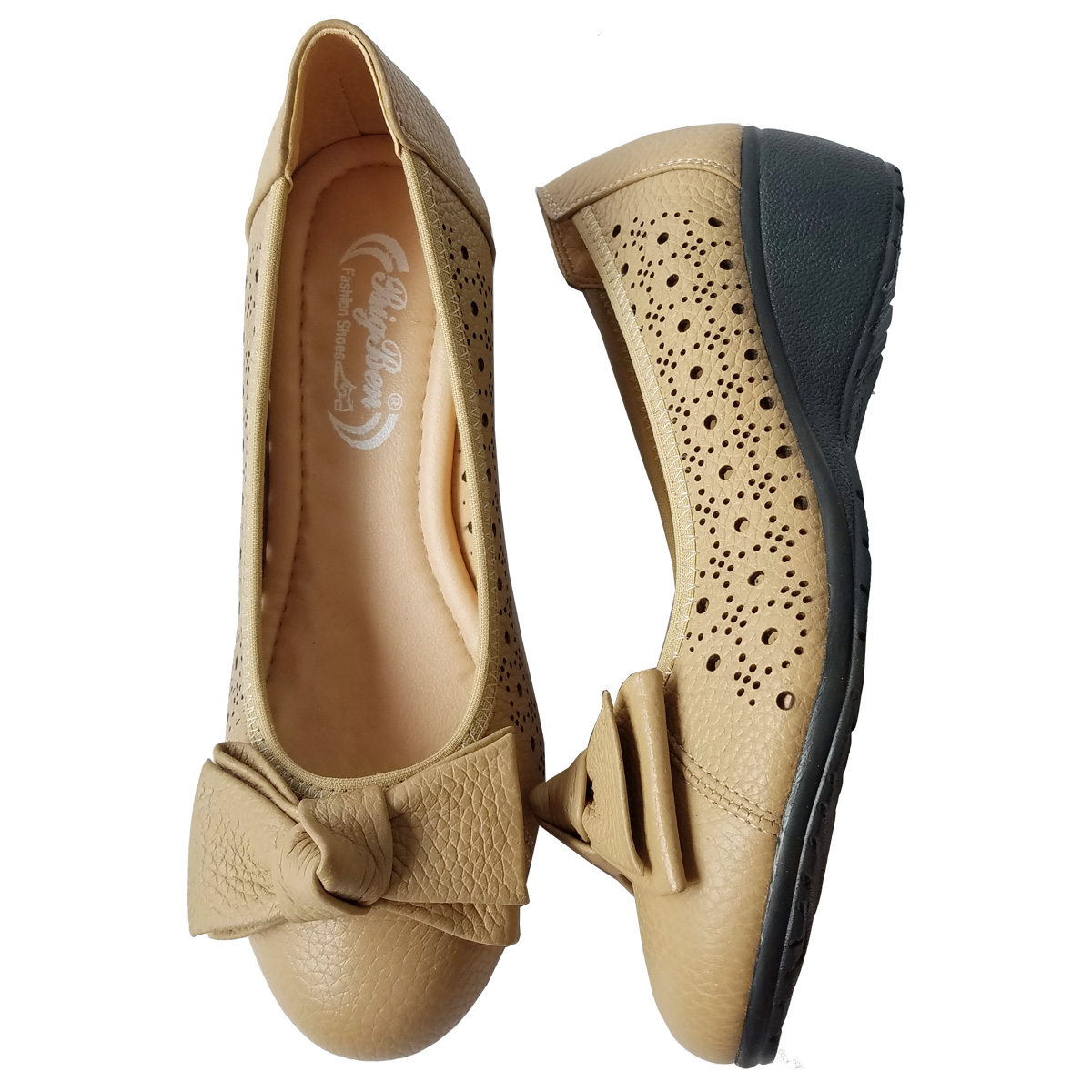 Giày Búp Bê Nữ Da Bò Thật BIGGBEN Cao 5 Phân BB145