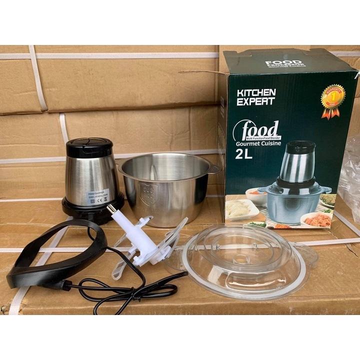 Máy xay thịt Máy xay thịt gia đình đa năng cối inox 250W - Máy say thịt, tôm, cua, cá, tỏi ớt, rau củ quả