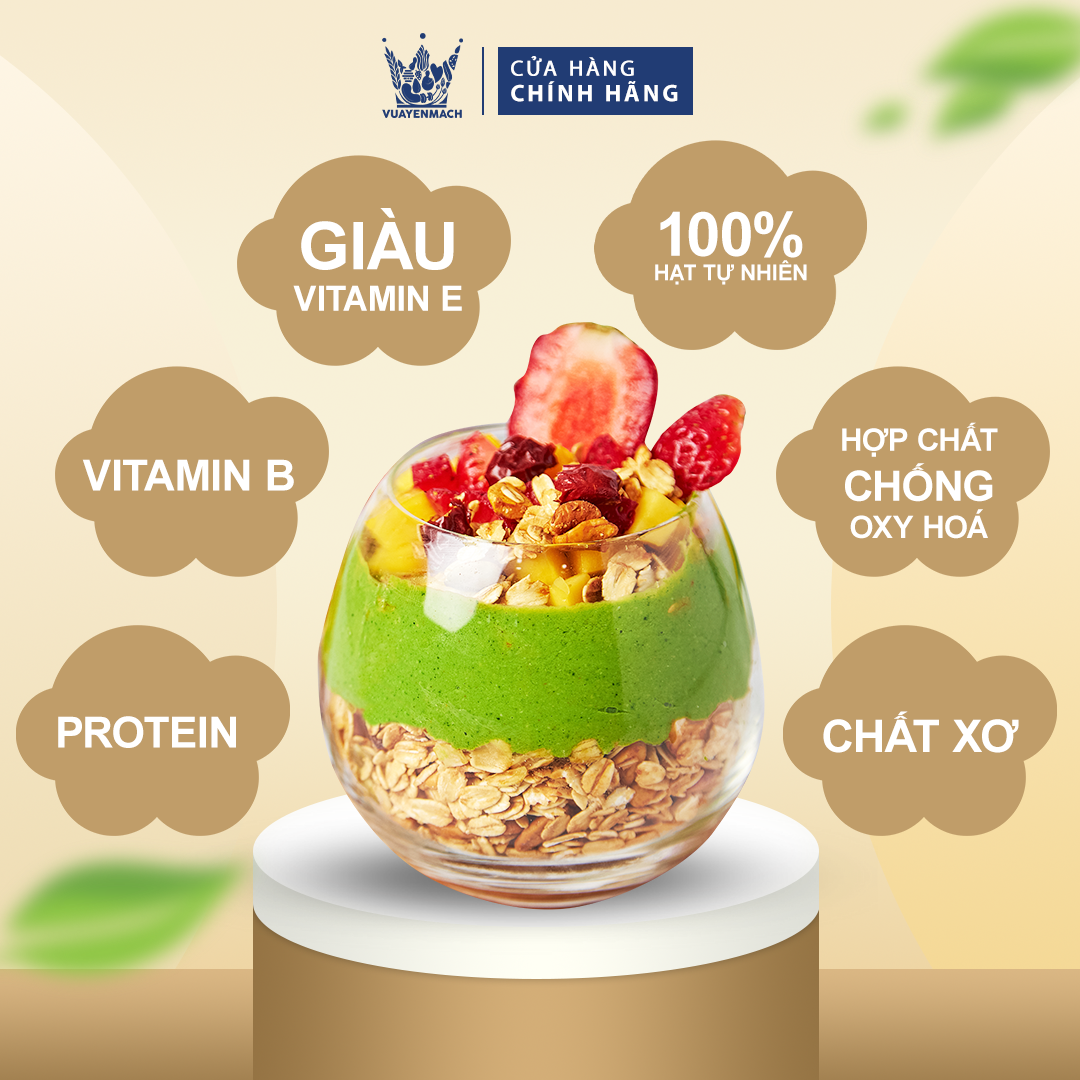 Ngũ cốc dinh dưỡng Granola Thượng hạng VUA YẾN MẠCH Eatclean Ăn Kiêng Healthy Food 250gr