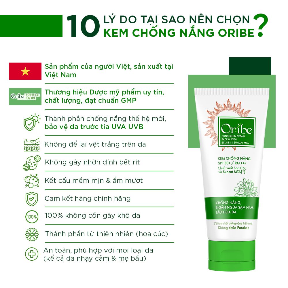 Combo 2 Kem Chống Nắng Cho Da Nhạy Cảm SPF50+ PA++++ không gây nhờn rít, không kích ứng  [30g/tuýp]