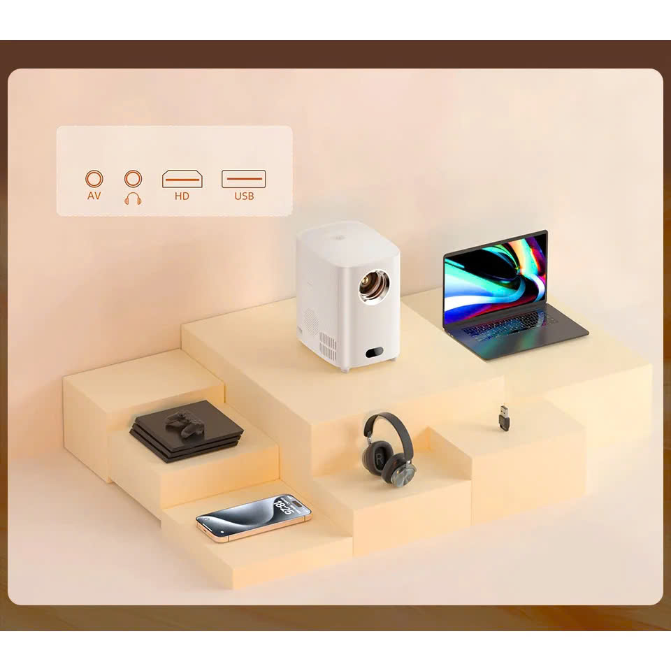 Máy chiếu mini BYINTEK X15 4K thông minh Android 11.0,Wifi, Full HD 1080P, LED -Máy chiếu phim tại nhà - Hàng nhập khẩu