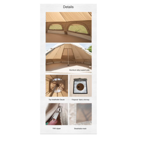 Lều Mông Cổ Glamping Brighten 12.3 NatureHike NH20ZP005 dành cho 8-12 người