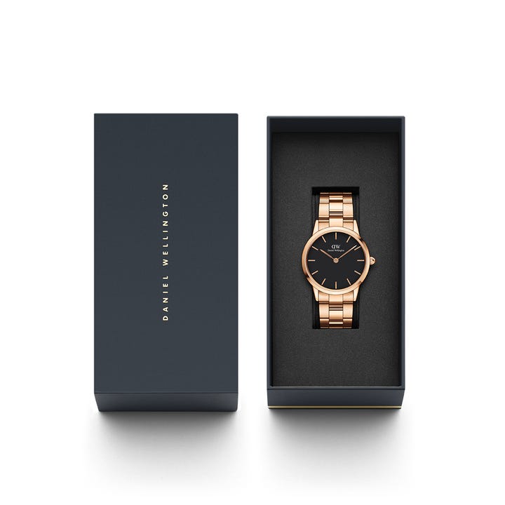 Đồng hồ nam Daniel Wellington Iconic Link Rose Black 36mm DW00100210