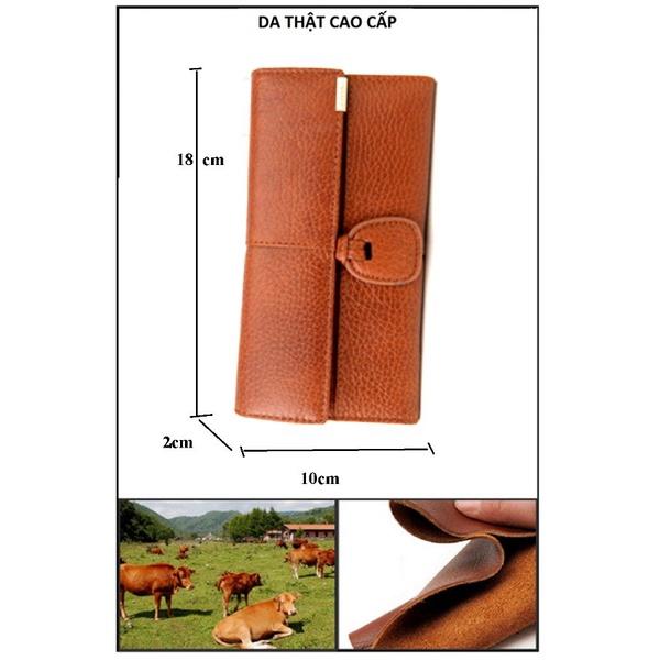 Ví nữ da thật cao cấp Đồ Da Thành Long TLG 403 1 tặng móc khóa da thật cao cấp K 550
