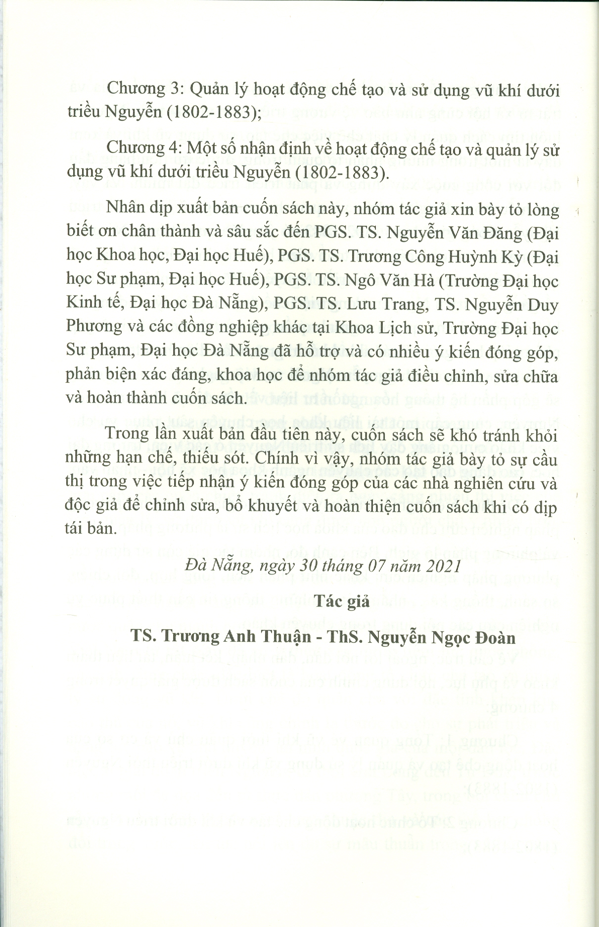Hoạt Động Chế Tạo Và Quản Lý Sử Dụng Vu Khi Dưới Triều Nguyễn Giai Đoạn 1802-1883