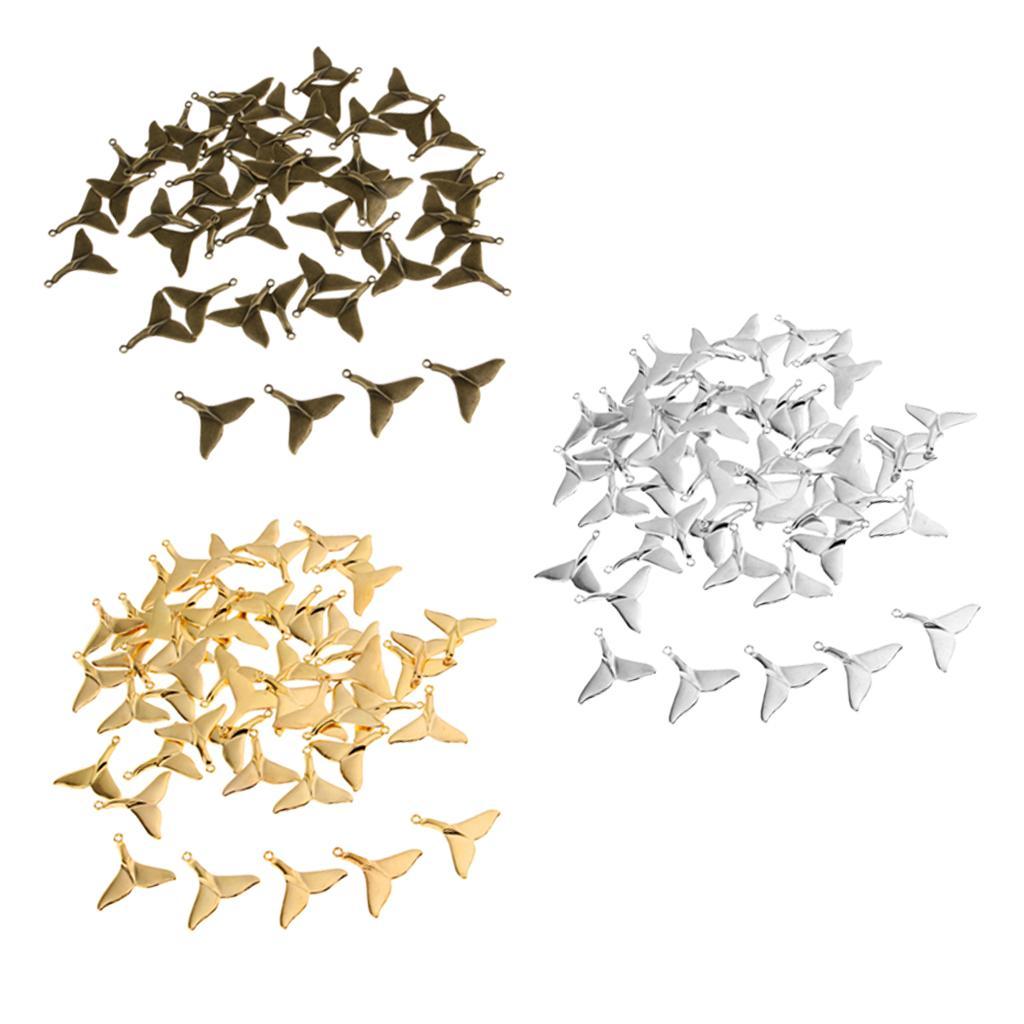 50 Pieces Sea Animal Tail Pendant Findings Bead Crafts