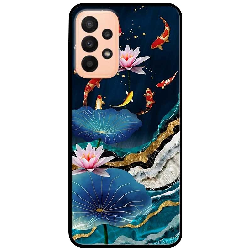 Ốp lưng dành cho Samsung A13 4G mẫu Sen Hồng Và Koi