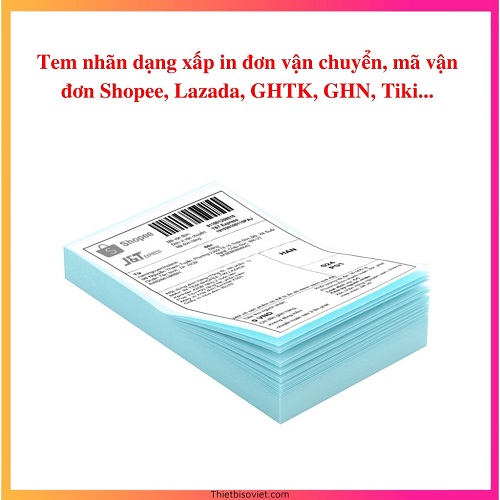 COMBO 5 XẤP DECAL NHIỆT 100X150MM DẠNG XẤP 500 TEM - GIẤY IN NHIỆT 100X150MM