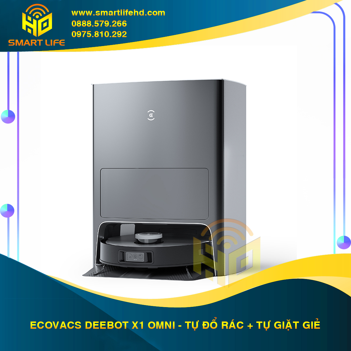 Robot Hút Bụi Lau Nhà Ecovacs Deebot X1 OMNI - BẢN QUỐC TẾ