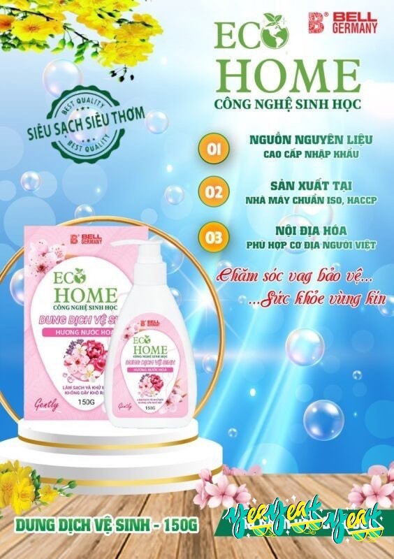 Dung Dịch Vệ Sinh Phụ Nữ Công Nghệ Sinh Học ECOHOME Kim Ngân Store Làm Sạch Dịu Nhẹ, Ngăn Ngừa Vi Khuẩn Xâm Nhập