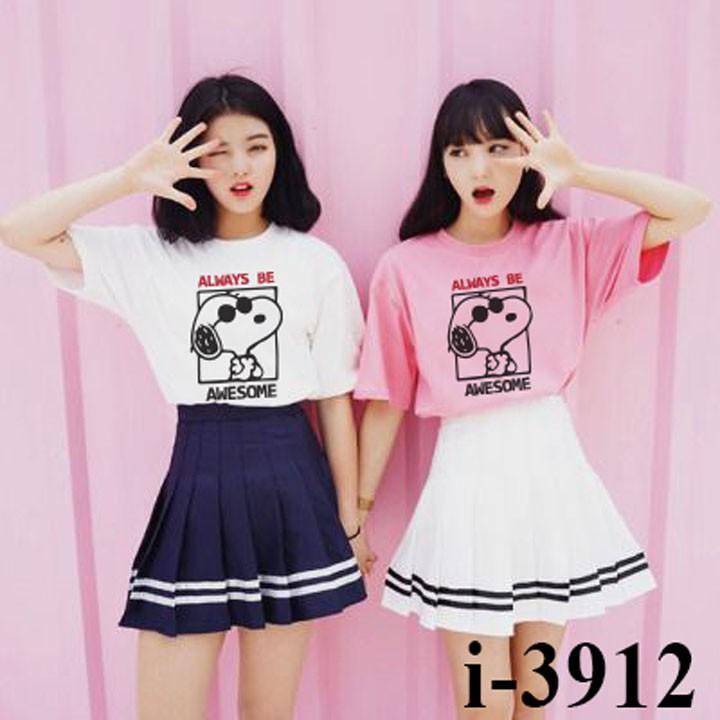 Áo Thun Unisex Tay Lỡ In Nhiệt Hình Chú Chó SNOOPY Cực Xinh Rẻ Bền Đẹp ATN3912