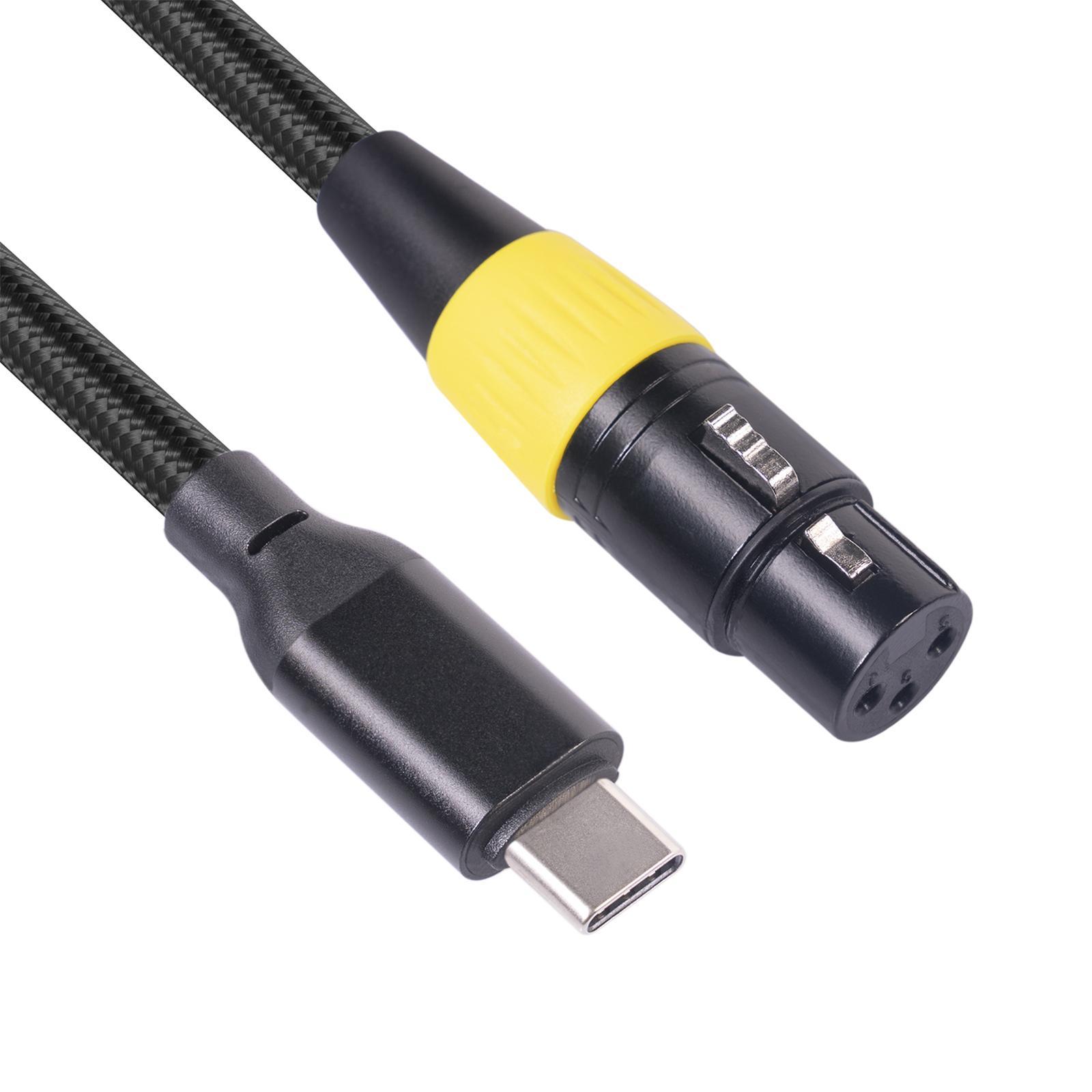 Multipurpose XLR Female to USB Microphone Cable for Music Recording