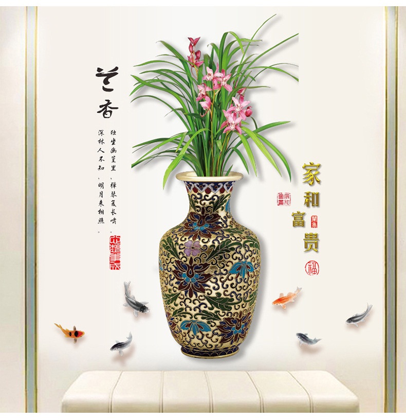 Decal dán tường 3D Hoa phong lan đẹp-- Hàng cao cấp