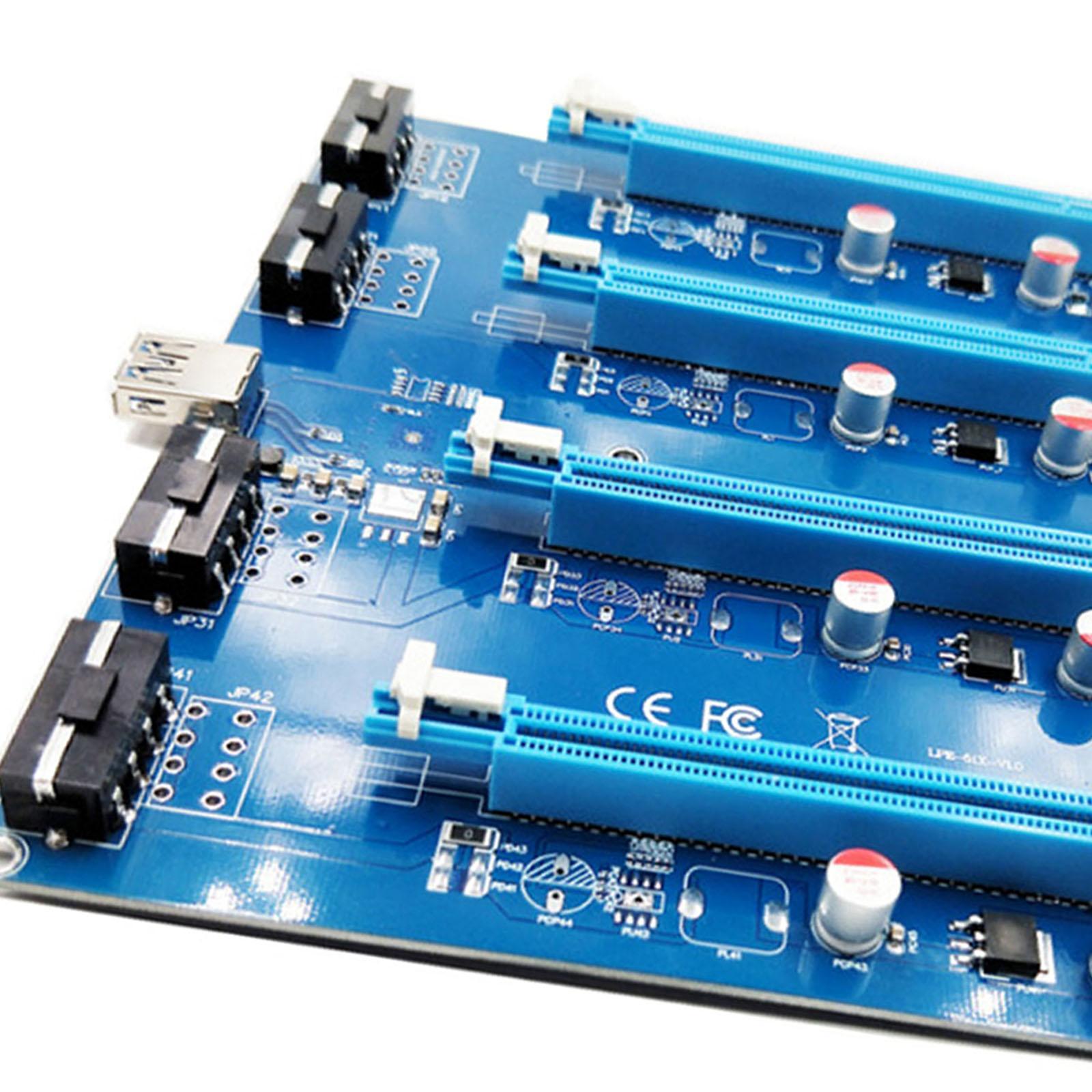 PCI-E Riser Card Slot Extender Transmission Speed 10/10/1000Mbps for Linux/ XP/ Windows7 /8 /8.1 /10 Replacement Replace 1piece