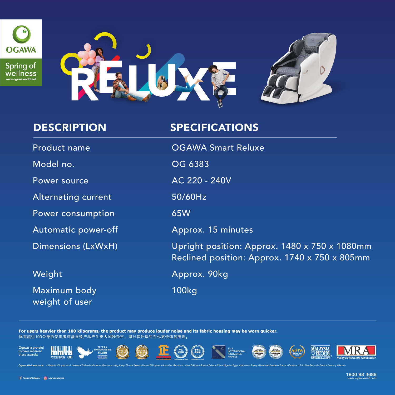 Ghế massage toàn thân Smart Reluxe